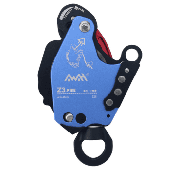 Front view of the AWAH Z3 Fire powered ascender for rescue and rope access operations.